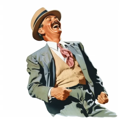 intage 1920 Man laughing with closed eyes Clipart Illustration, Chromolithograph, 1920s Illustration, Vintage, Chromolithograph, Colorful, Antique, Ephemera, Clipart, 8k, Isolated on white