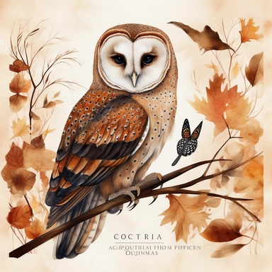 Create a captivating collection of ultra-detailed Autumn Barn Owl Clipart, capturing the charm and beauty of this majestic nocturnal creature. Paint each owl with delicate watercolors, showcasing its unique feathers and intricate patterns. Embrace the warmth and earthy tones of autumn, incorporating rich shades of orange, brown, and gold. Complement the owl clipart with elements inspired by woodland and forest environments, such as trees, leaves, and other forest animals. Ensure meticulous atten