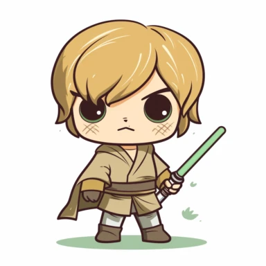 cute luke skywalker clipart