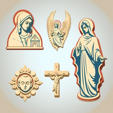 Catholic vector clip art icon