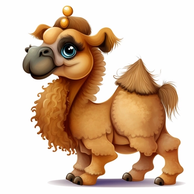 CUTE happy puppy camel CLIPART 4k