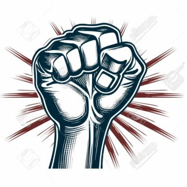clipart image of 51,Labor Day,, Unity, strength,white background, line drawing for t-shirt logo