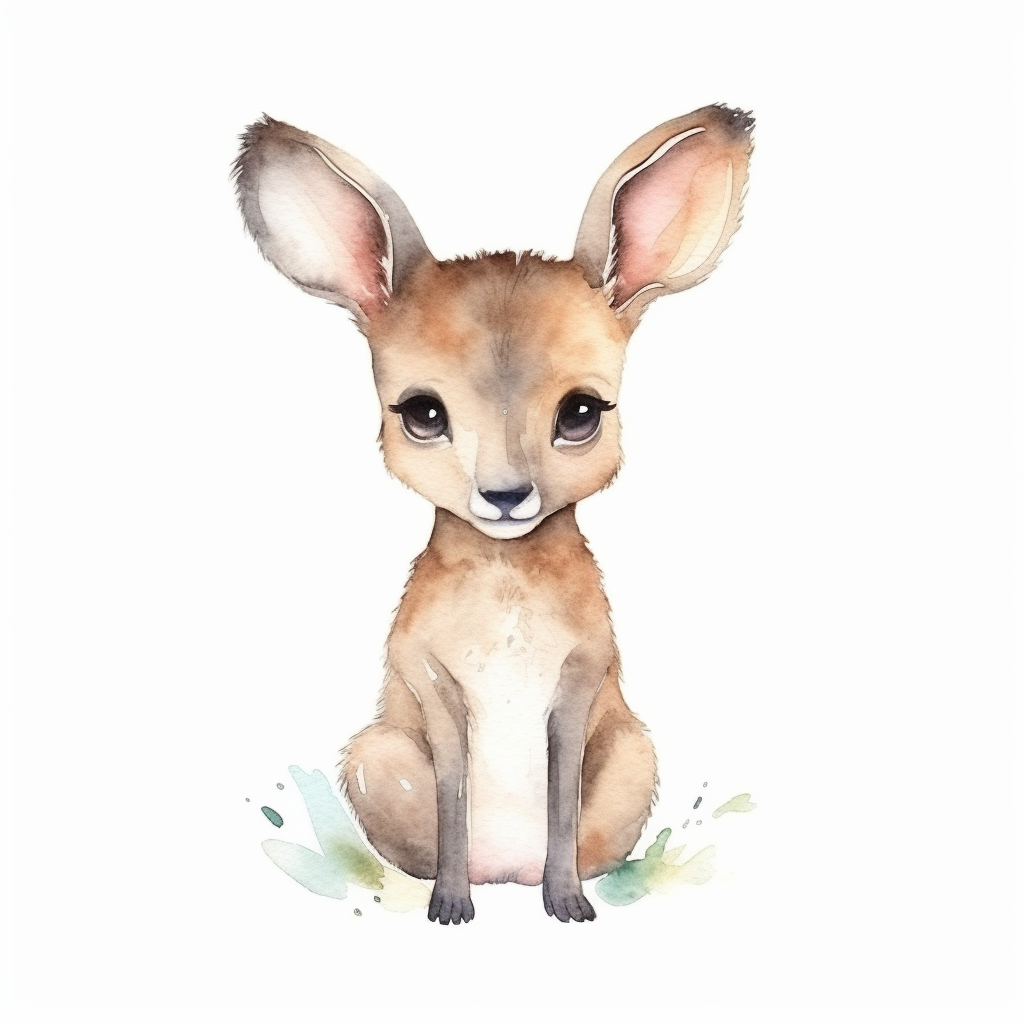 baby kangaroo cliparts