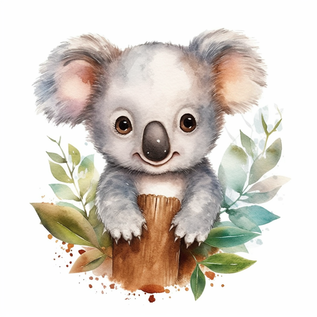 happy koala cliparts