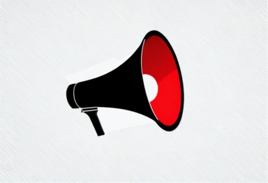 Loud speaker megaphone icon vector pictogram simple black white graphic and flat cartoon red loudspeaker bullhorn announcement symbol silhouette clipart image illustration silhouette on a white background