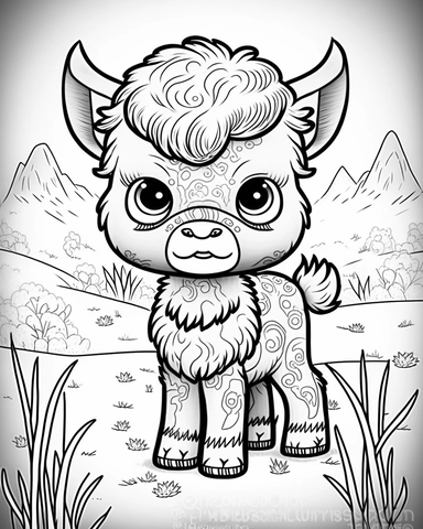 cute bison in a pasture children’s coloring book, cartoon style, thick lines, no shading assasinmonkey, duplicate faces, blurry, drawing, cartoon, illustration, painting, concept art, cgi, unreal, anime, black&white, b&w, picture frame, deformed, bad anatomy, disfigured, poorly drawn face, mutation, mutated, extra limb, poorly drawn hands, done by bad-artist, ugly, dazed, 3D render, 3D game, 3D game scene, 3D character, mosaic, painting, digital art, anime, doll, toy, photoshop, video game, surr