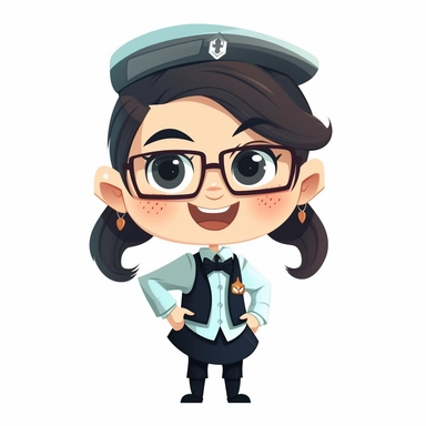 happy cute Training Consultant face, cartoon, clipart, mascot, isolated on white background