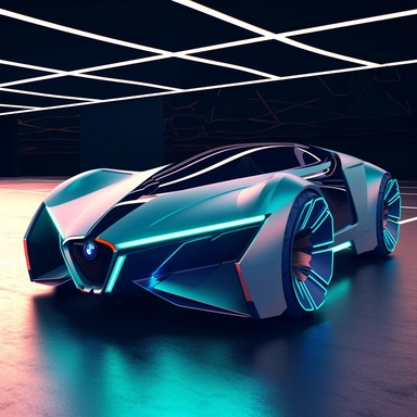 bmw futuristic concept car, 8K, clipart