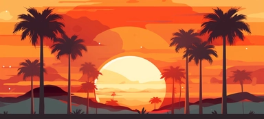 sunsets vector png clipart sunday beach sky sunset vector png art vector sunrise desert trees set with a sunset vector png, in the style of 3840x2160, naive style, contemporary color fields, poster