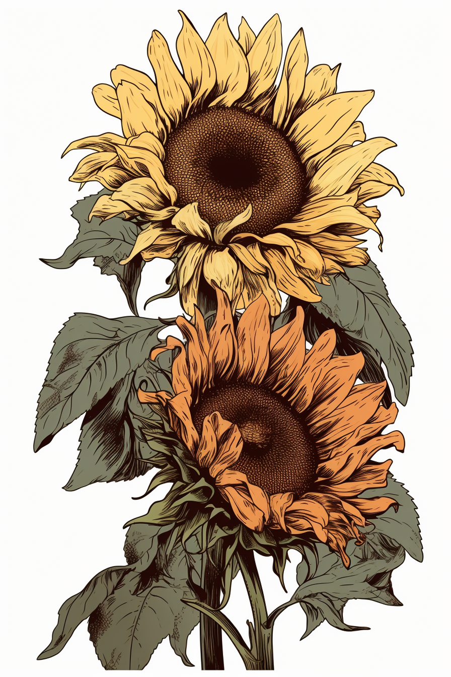 country sunflower cliparts