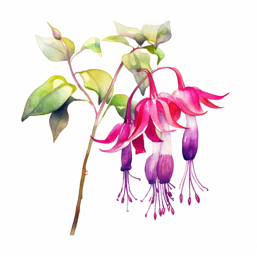fuchsia flower cliparts