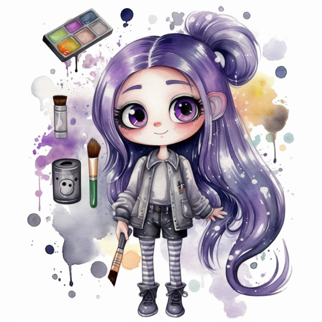funny purple cliparts