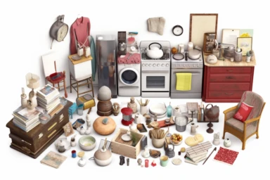 household+items , highly detailed, isolated on white, clipart,