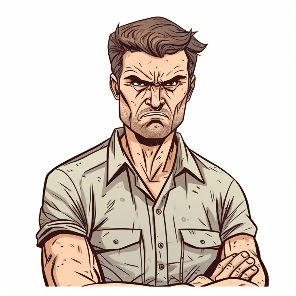 angry man clipart