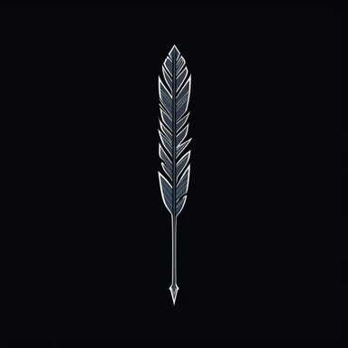 simple, hunter's arrow, clip art, dark background,