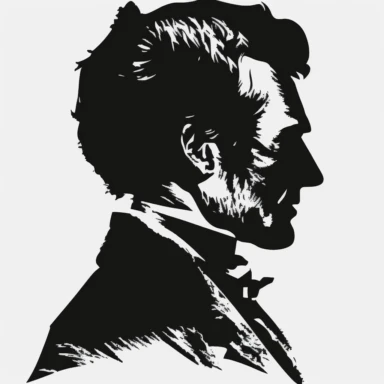 generate abraham lincoln clipart silhouette style