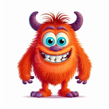 cartoon, isolated, cute mini monster, clipart, isolated vector, full body, disney style