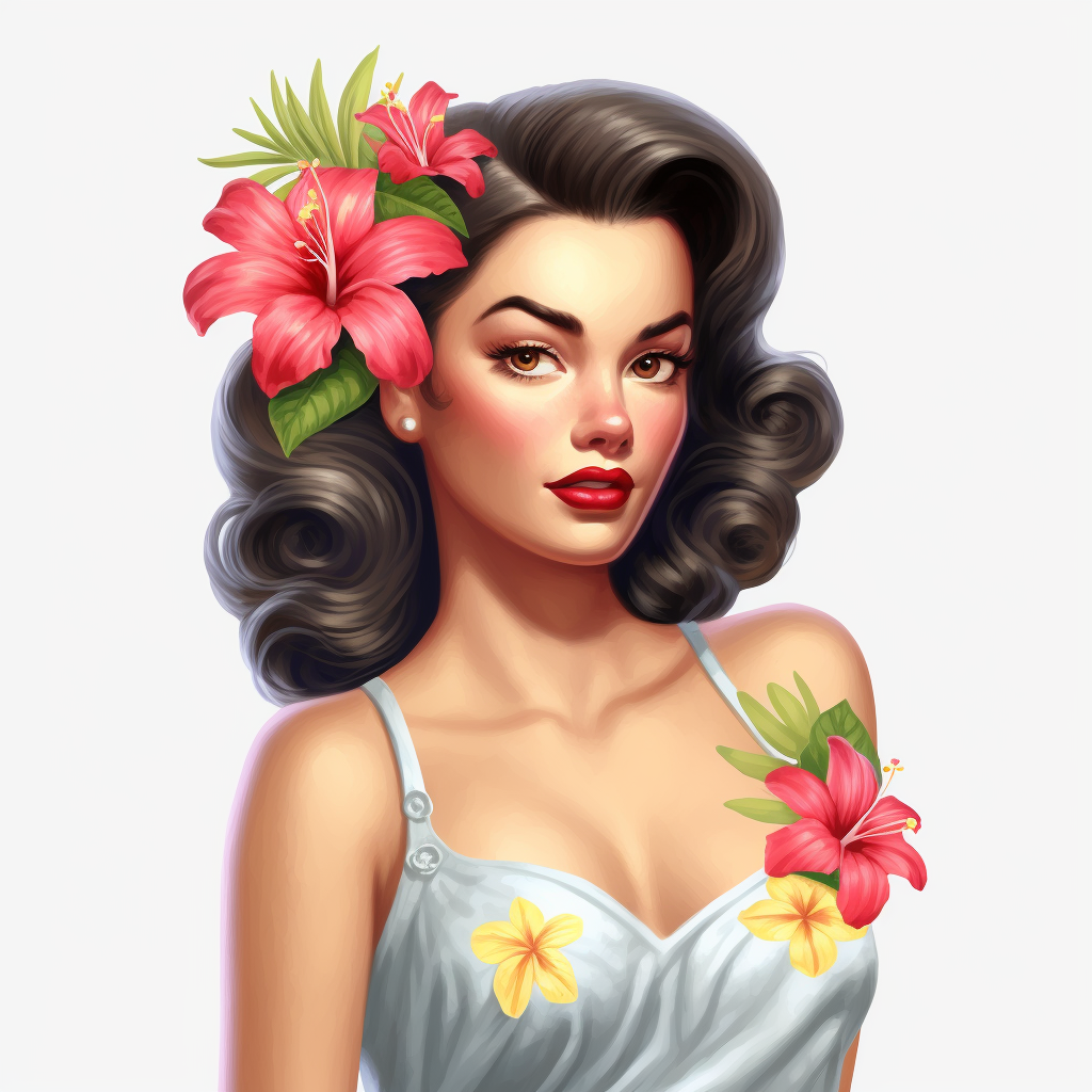 hawaiian woman cliparts