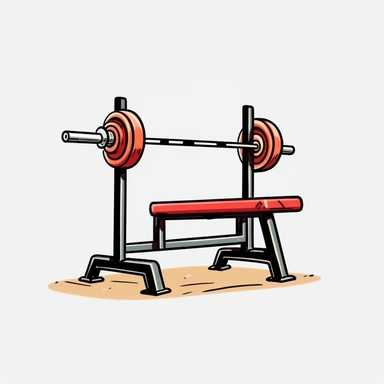 Weight bench, clipart, 4k