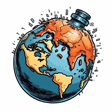 globe is a bomb clipart on white background