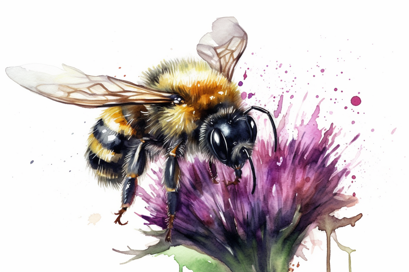 flower bee cliparts