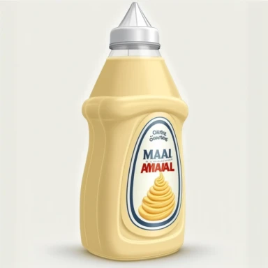 clipart illustration of bottle of mayonnaise