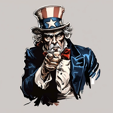 generate clipart of uncle sam pointing his finger