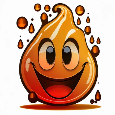 cartoon happy, transparent png clipart, in the style of dark beige and orange, site-specific, chemical reactions, duckcore, milleniwave, divisionist, wavy