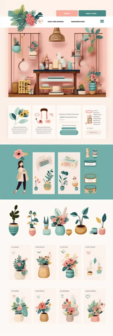 design website page for promote etsy marketplace. the website mission is to promote clipart that sell at etsy