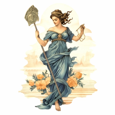 vintage style greek mythology figure clipart