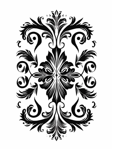 simple ornamental elegant black solid color frame, clipart, rectangular, on a white background
