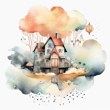 Easy to cut, dreamy watercolor opportunity clipart