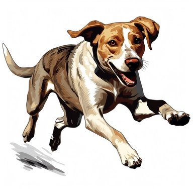 dog running clipart