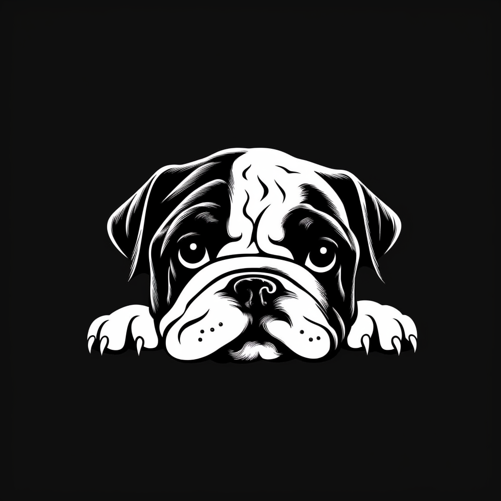 bulldog silhouette cliparts