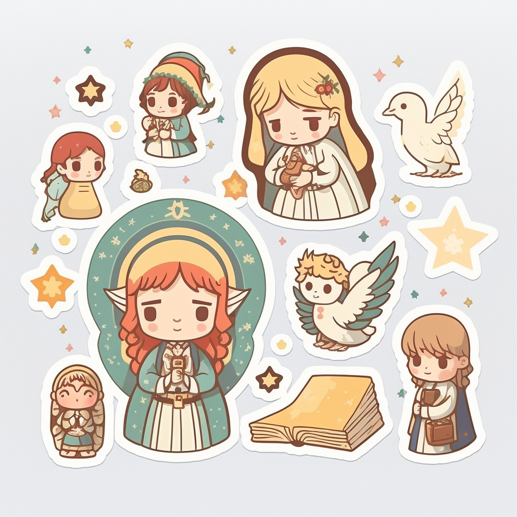 nativity animals cliparts