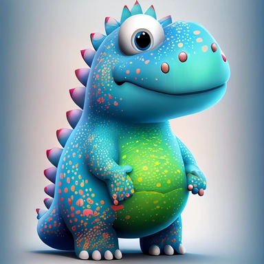 baby blue fat dinosaurus with a fat belly, big sparkling eyes (complete shape, not cut), on a white background, hand draw Illustration clipart, 4K, extremely detailed, detail to every pixel