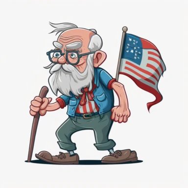 Labor Day Cartoon Old Man Free PNG and Clipart white background