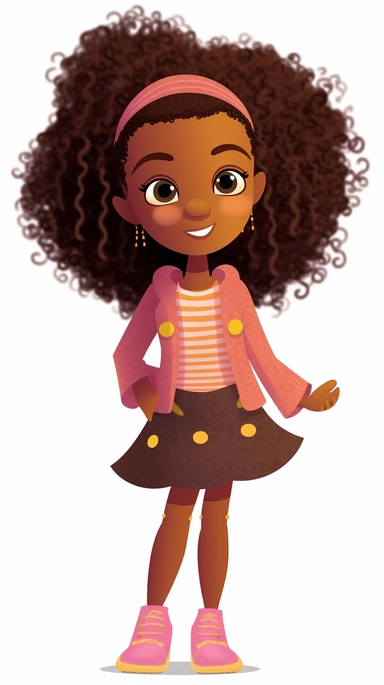 Meet a heartwarming clipart character celebrating the individuality and beauty of a little Black girl. This adorable illustration showcases her unique features, including her textured hair, expressive facial expression, and stylish outfit. The clipart style adds a touch of whimsy and joy to the image, making it perfect for various creative projects such as crafts, invitations, and digital designs. The character is placed against a clean white background, allowing for effortless placement and cus