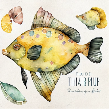 watercolor boho trendy etsy flounder clipart transparent background
