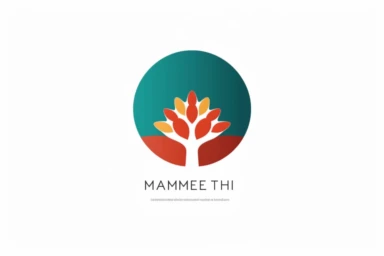 mental health logo design on a white background, in the style of dark aquamarine and orange, minimalist backgrounds, dark red and light green, duy huynh, colourful, clipart style, minimal, white background