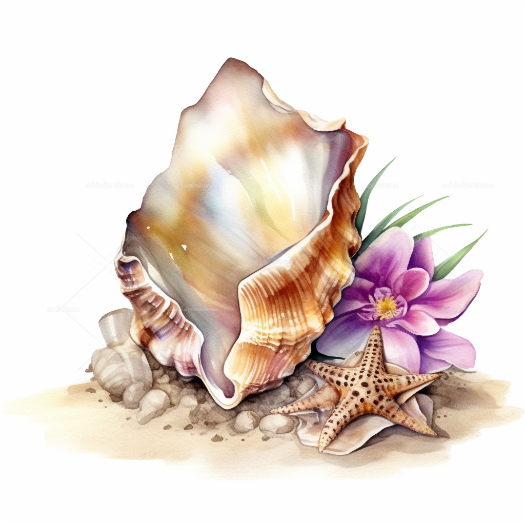 beach shell cliparts