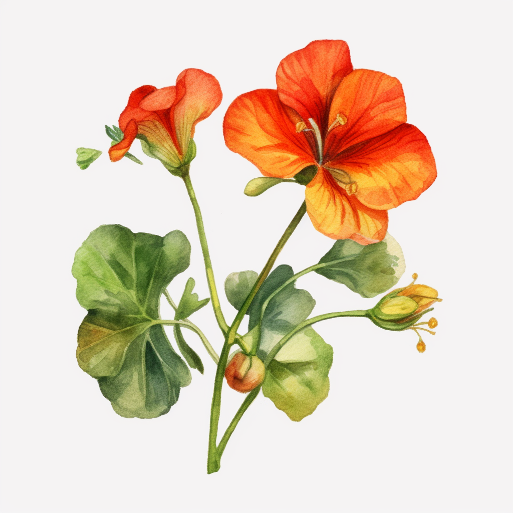 nasturtium flower cliparts