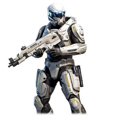 advanced of the future like 2090 combact assault artillary large bore mounted firearms ,clipart , white baground ,mordern armour