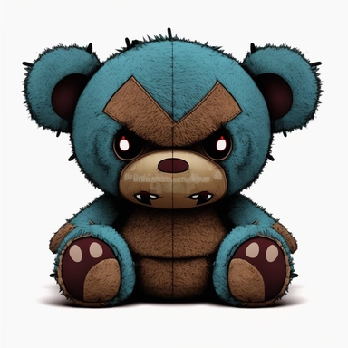 Evil Teddy Clipart, 8K, HD, No text on image,