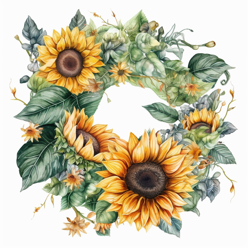 leaves circle cliparts