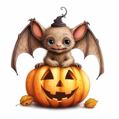 Axel scheffler illustration style halloween cute bat, high definition, 8k, insanely detailed, fine detail, sharp focus, illustration, white background, isolated clipart vector