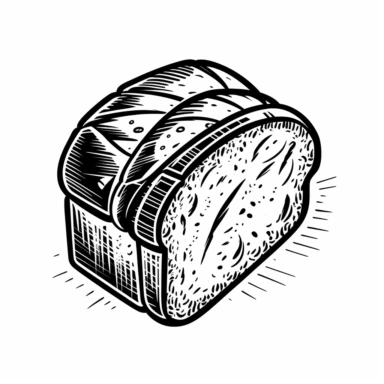 2d Vector Logo black and white loaf of bread. Preferably 2D clipart with the white background.