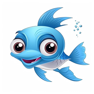clipart with white background, a cute baby barracuda, clearly defined separate image, high quality--ar3:4-no mockups, watermarks, numbers, writing, letters--q2--v5.1--s1000