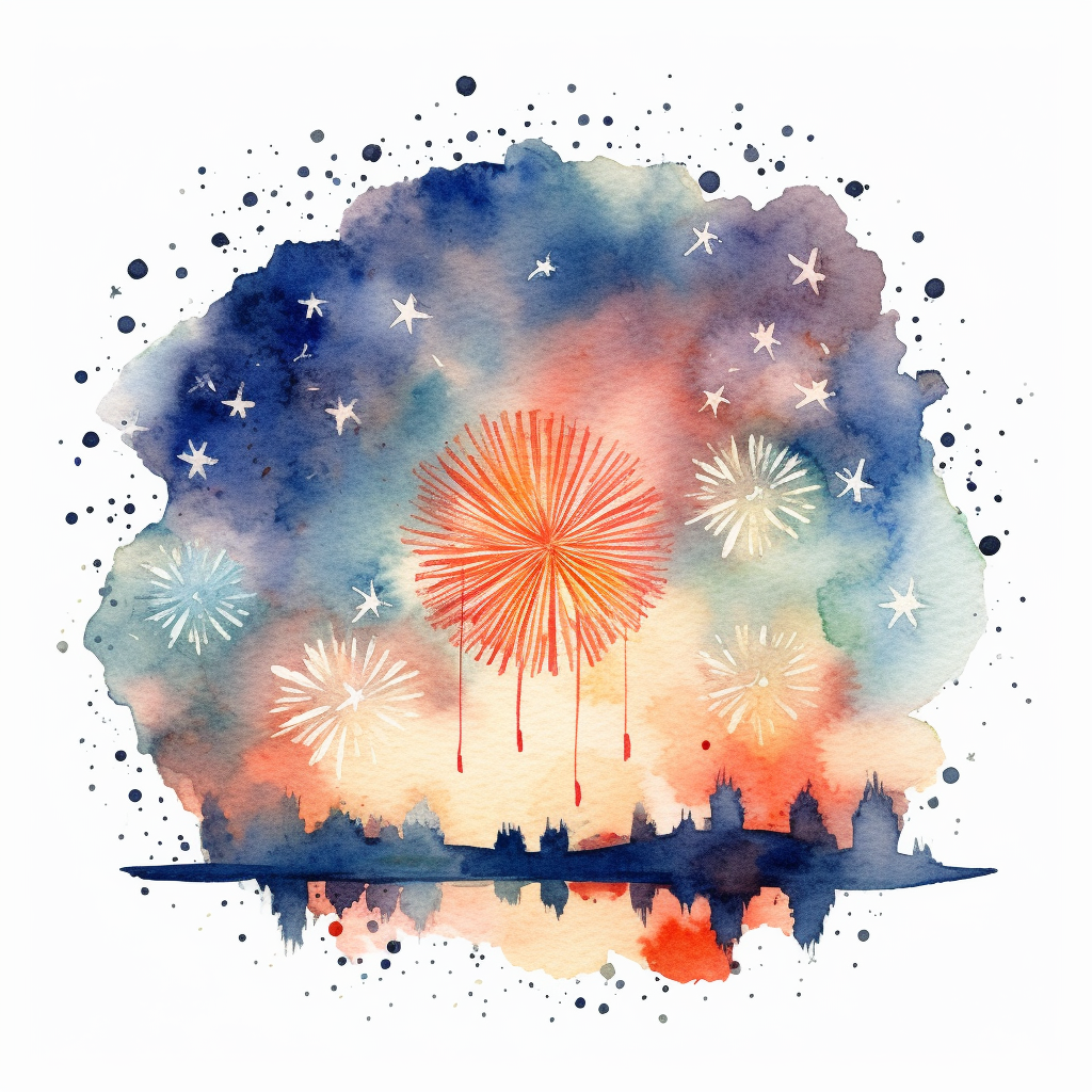 4th of july fireworks clipart
