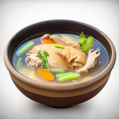 clipart bowl of chicken soup no shadow